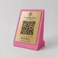 Qr code Azzurro Acciaio Personalizzato ScanFrame Stand in Metallo Inciso per Ristorante e Bar Segnatavolo Menu Digitale Display QR 3d
