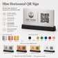 QR Code da tavolo azzurro Personalizzato in Plexiglass Oro e Nero | Segnaposto Ristorante Elegante | Menu Digitale per Tavolo Menu Moderno