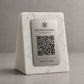 QR Code in pla effetto marmo Personalizzato | Segnaposto Ristorante Elegante | Menu Digitale Menu Cavaliere qr
