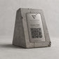 QR Code in pla effetto cemento e nero total black brutalist Personalizzato | Segnaposto Ristorante Elegante | Menu Digitale Menu Cavaliere