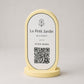 Porta Menu QR Code linea POP Bistrò Azzurro Pastello Personalizzato per Ristorante e Bar Segnatavolo Menu Digitale Display QR 3d