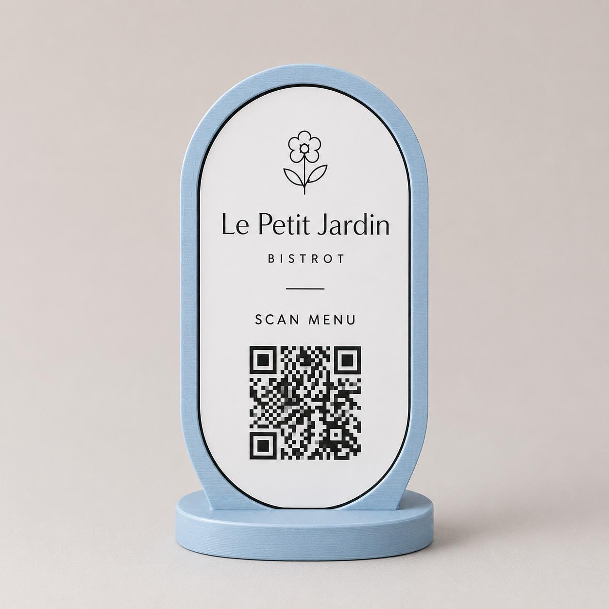 Porta Menu QR Code linea POP Bistrò Giallo canarino Personalizzato per Ristorante e Bar Segnatavolo Menu Digitale Display QR 3d