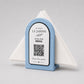 Portatovaglioli QR Code linea POP Bistrò azzurro pastello Personalizzato per Ristorante e Bar Segnatavolo Menu Digitale Display QR 3d