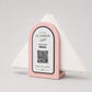 Portatovaglioli QR Code linea POP Bistrò Rosa confetto Personalizzato per Ristorante e Bar Segnatavolo Menu Digitale Display QR 3d