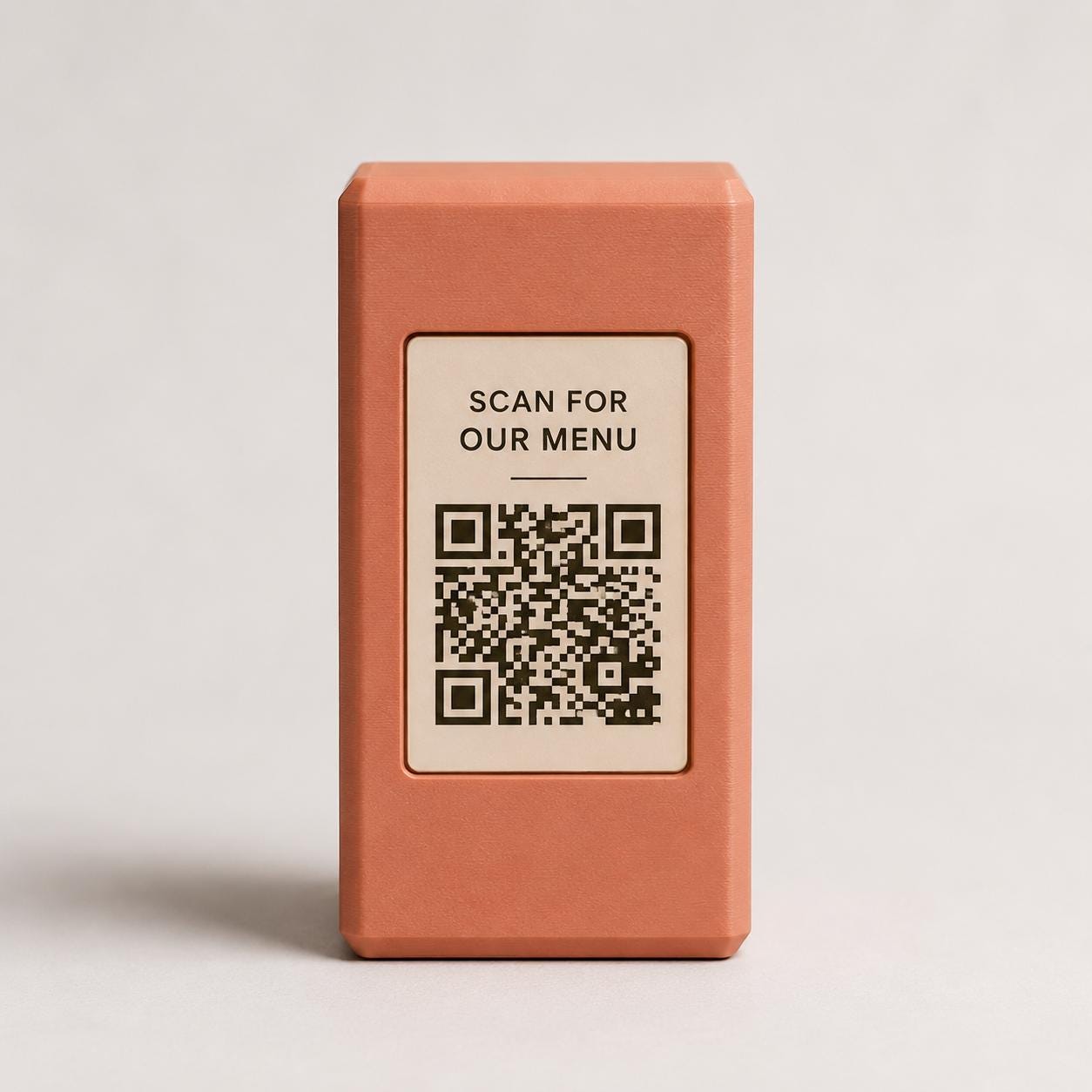 Totem QR Code linea POP verde salvia Personalizzato per Ristorante e Bar Segnatavolo Menu Digitale Display QR 3d