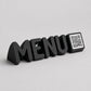 Scritta menu 3d qr code Linea TYPOGRAFY rosa Personalizzato per Ristorante e Bar Segnatavolo Menu Digitale Display QR 3d