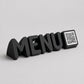 Scritta menu 3d qr code Linea TYPOGRAFY Personalizzato per Ristorante e Bar Segnatavolo Menu Digitale Display QR 3d