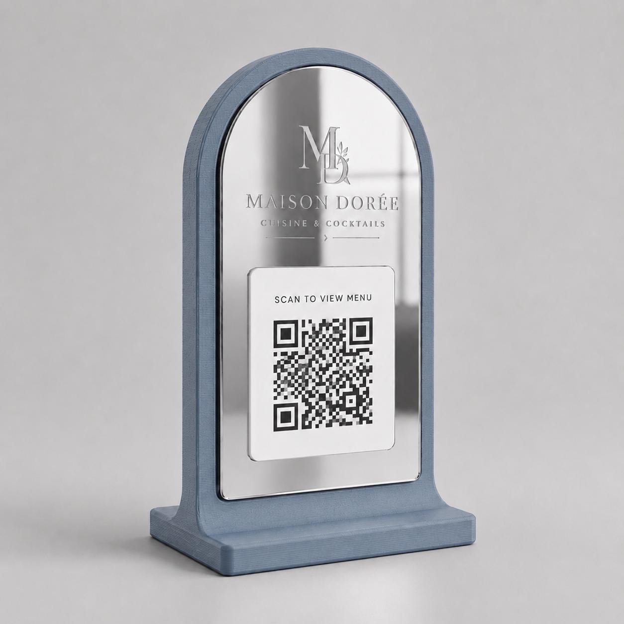Stand qr code menu 3d qr code Linea PLEXY luxury Personalizzato per Ristorante e Bar Segnatavolo Menu Digitale Display QR 3d
