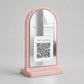 Stand qr code menu 3d qr code Linea PLEXY luxury rosa Personalizzato per Ristorante e Bar Segnatavolo Menu Digitale Display QR 3d