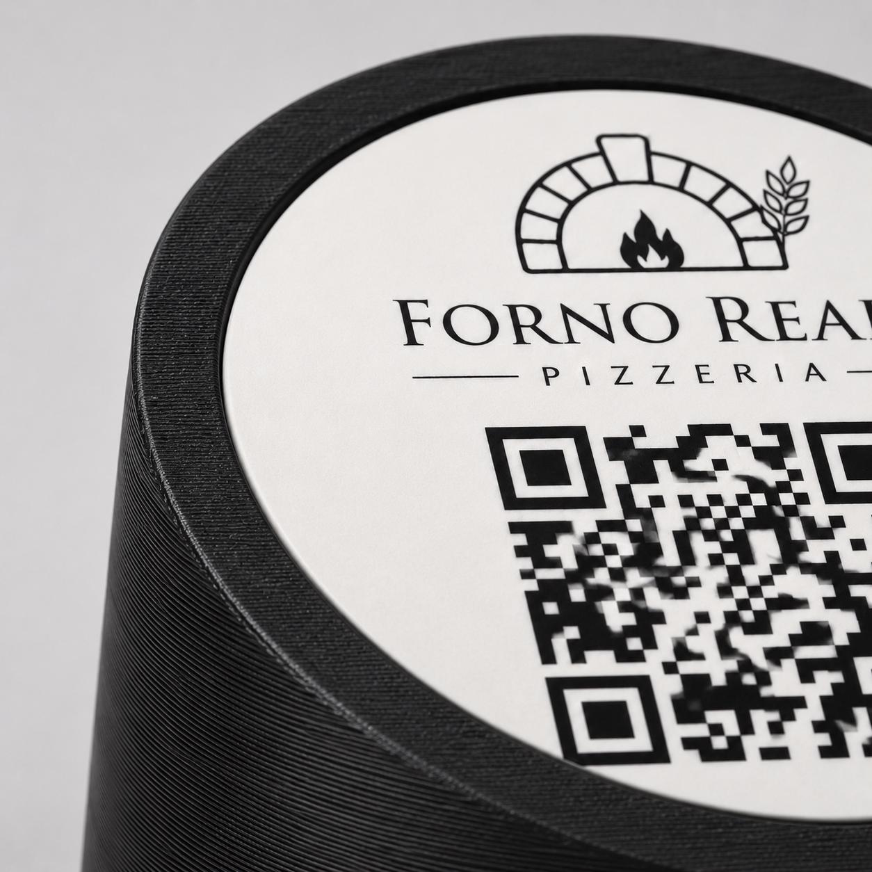 menu 3d qr code Linea MONO azzurro Personalizzato per Ristorante e Bar Segnatavolo Menu Digitale Display QR 3d