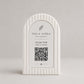 Qr code Linea japandi azzurro Espositore Menu QR Code in Stampa 3D e Lastra Incisa al Laser – Linea Japandi Minimal