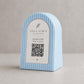 Qr code Linea japandi azzurro Espositore Menu QR Code in Stampa 3D e Lastra Incisa al Laser – Linea Japandi Minimal