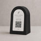 Qr code Linea japandi azzurro Espositore Menu QR Code in Stampa 3D e Lastra Incisa al Laser – Linea Japandi Minimal