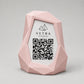 Portamenu QR Code Design Low-Poly | Supporto da Tavolo Ristorante Stampa 3D e Targhetta Incisa | Segnatavolo Personalizzato Hotel Pizzeria