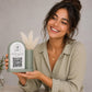 Centrotavola vasetto portafiori con QR Code per caffetterie bianco per bar pasticceria bakery floreale qr code boho design