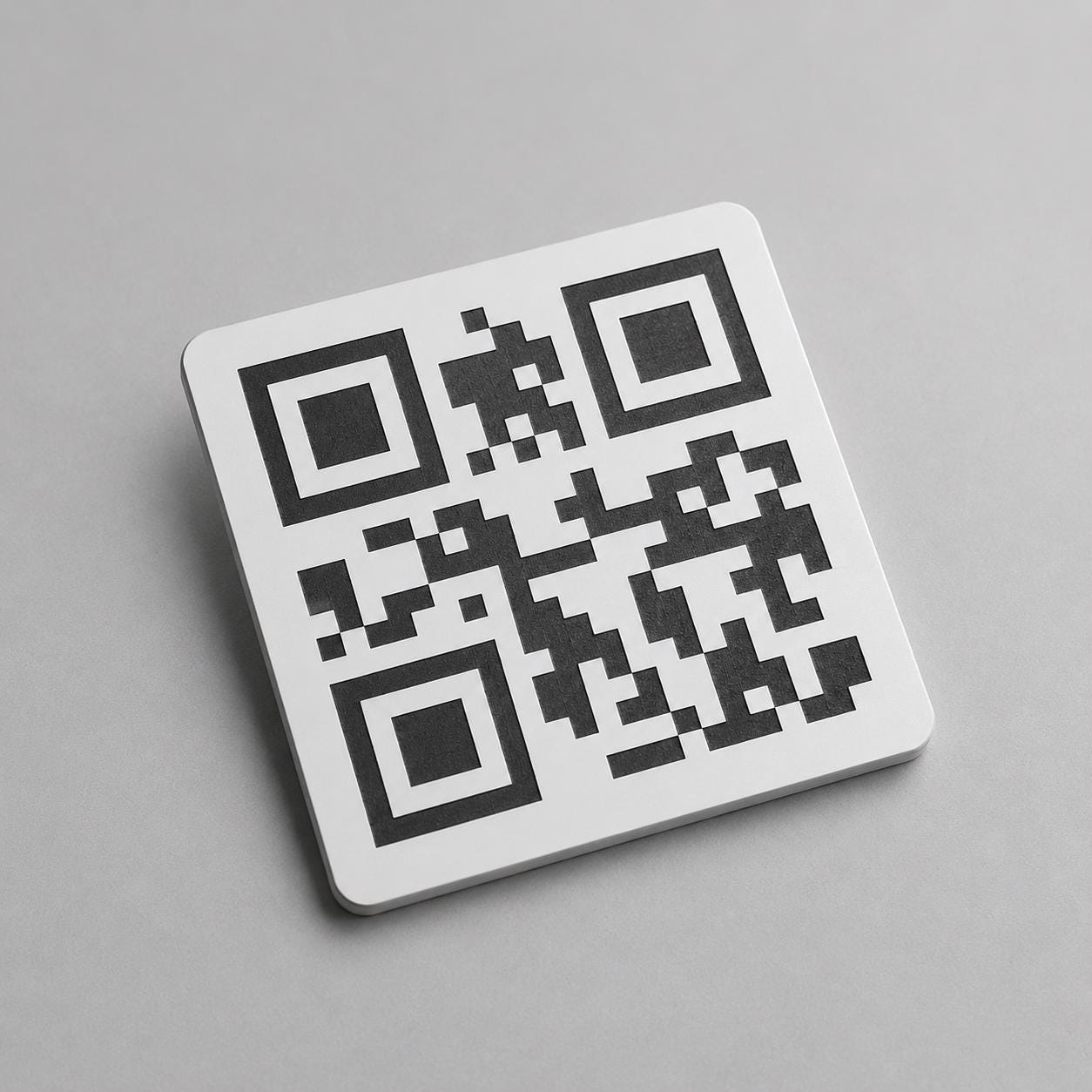 QR Code quadrato in abs effetto acciaio Personalizzato | Segnaposto Ristorante Elegante | Menu Digitale Menu Cavaliere qr