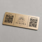 QR Code rettangolare in abs effetto bianco Personalizzato | Segnaposto Ristorante Elegante | Menu Digitale Menu qr
