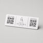 QR Code rettangolare in abs effetto bianco Personalizzato | Segnaposto Ristorante Elegante | Menu Digitale Menu qr