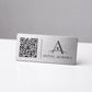 QR Code etichetta con logo in abs effetto oro Personalizzato | Segnaposto Ristorante Elegante | Menu Digitale Menu qr