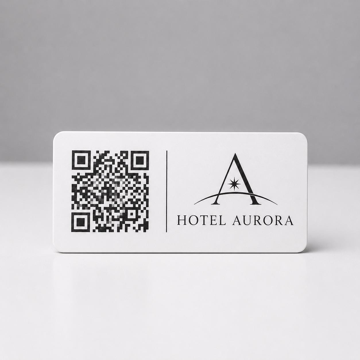 QR Code etichetta con logo in abs effetto oro Personalizzato | Segnaposto Ristorante Elegante | Menu Digitale Menu qr