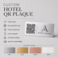 QR Code etichetta con logo in abs effetto oro Personalizzato | Segnaposto Ristorante Elegante | Menu Digitale Menu qr