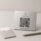 QR Code etichetta con logo in abs colore acciaio Personalizzato | Segnaposto Ristorante Elegante | Menu Digitale Menu qr