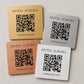 QR Code etichetta con logo in abs colore bianco Personalizzato | Segnaposto Ristorante Elegante | Menu Digitale Menu qr