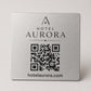 QR Code etichetta con logo in abs colore acciaio Personalizzato | Segnaposto Ristorante Elegante | Menu Digitale Menu qr