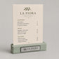 Base in plastica menu rosa fai da te Porta Menu e Segnatavolo Personalizzato in Stampa 3D per menu in cartoncino formato A5