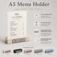 Base in plastica menu rosa fai da te Porta Menu e Segnatavolo Personalizzato in Stampa 3D per menu in cartoncino formato A5