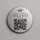 Targa rotonda personalizzata con codice QR per menu contactless - Ristoranti, hotel, bar - Collegamento a Instagram, Facebook, pensioni