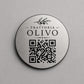 Targa rotonda personalizzata con codice QR per menu contactless - Ristoranti, hotel, bar - Collegamento a Instagram, Facebook, acciaio abs