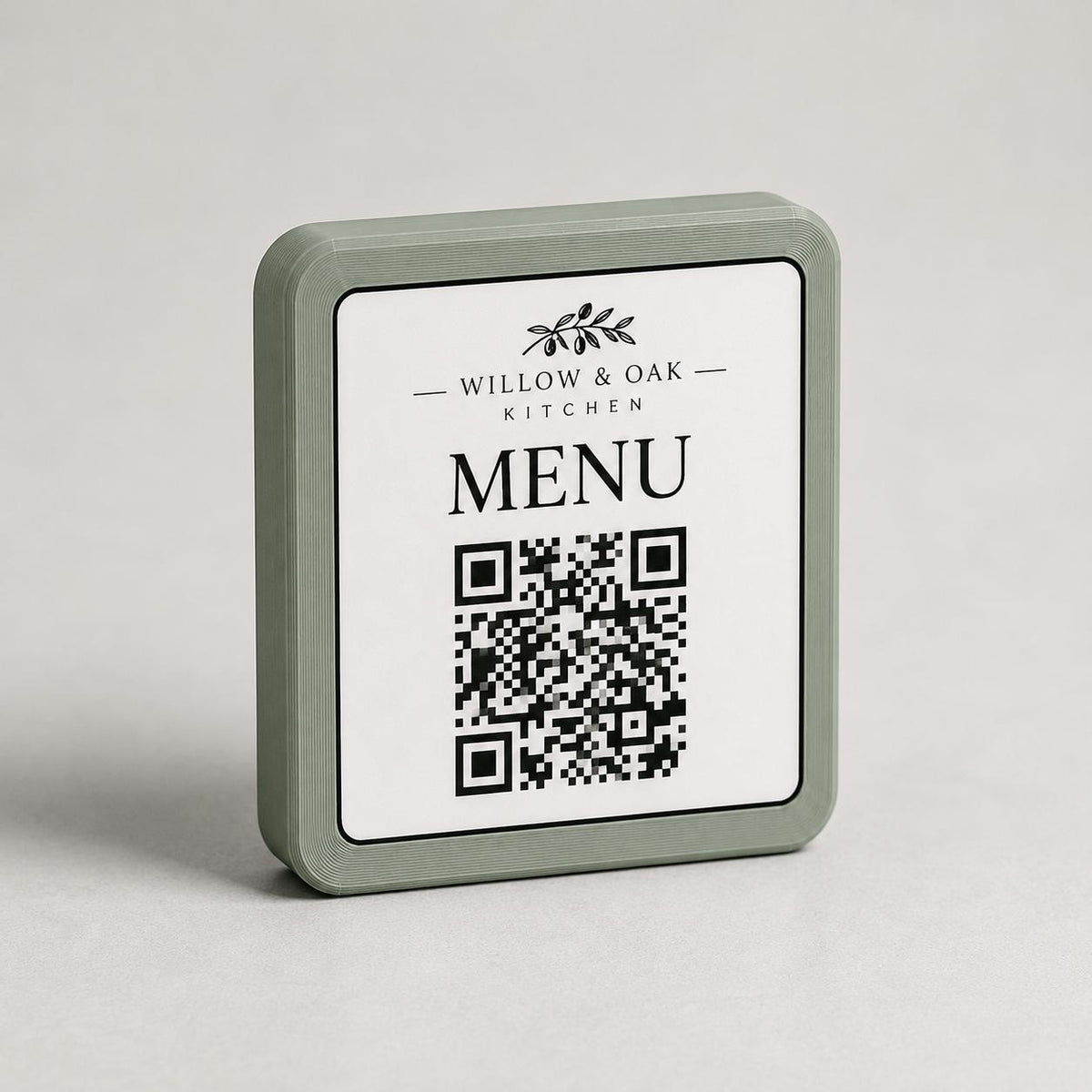 Basetta quadrata 7x7x1,5cm in plastica menu fai da te Porta Menu e Segnatavolo Personalizzato in Stampa 3D per menu contactless