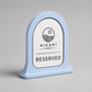 Reserved sign pop nero Personalizzato | Cartello Tavolo Riservato in Stampa 3D con Targhetta Rowmark Incisa | Table Sign per Ristoranti
