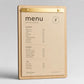 Portamenu tavoletta in legno bacchetta formato A4 Personalizzato | Menu Ristorante con Anelli | Copertina Menu in Pioppo Incisa Laser