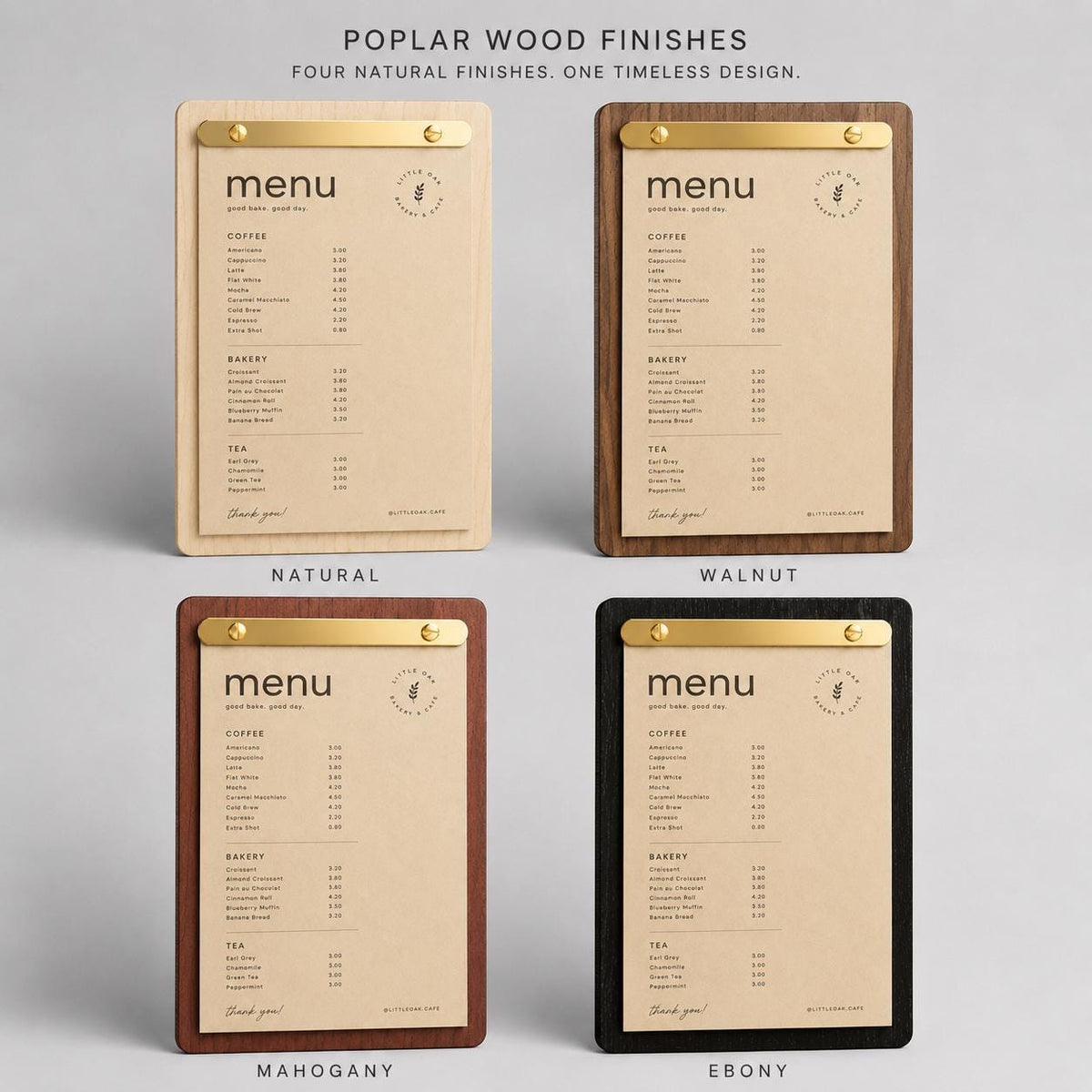 Portamenu tavoletta in legno bacchetta formato A4 Personalizzato | Menu Ristorante con Anelli | Copertina Menu in Pioppo Incisa Laser