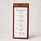 Portamenu tavoletta stretta in legno pioppo bacchetta stretta formato A4 Personalizzato | Menu Ristorante personalizzato| Copertina