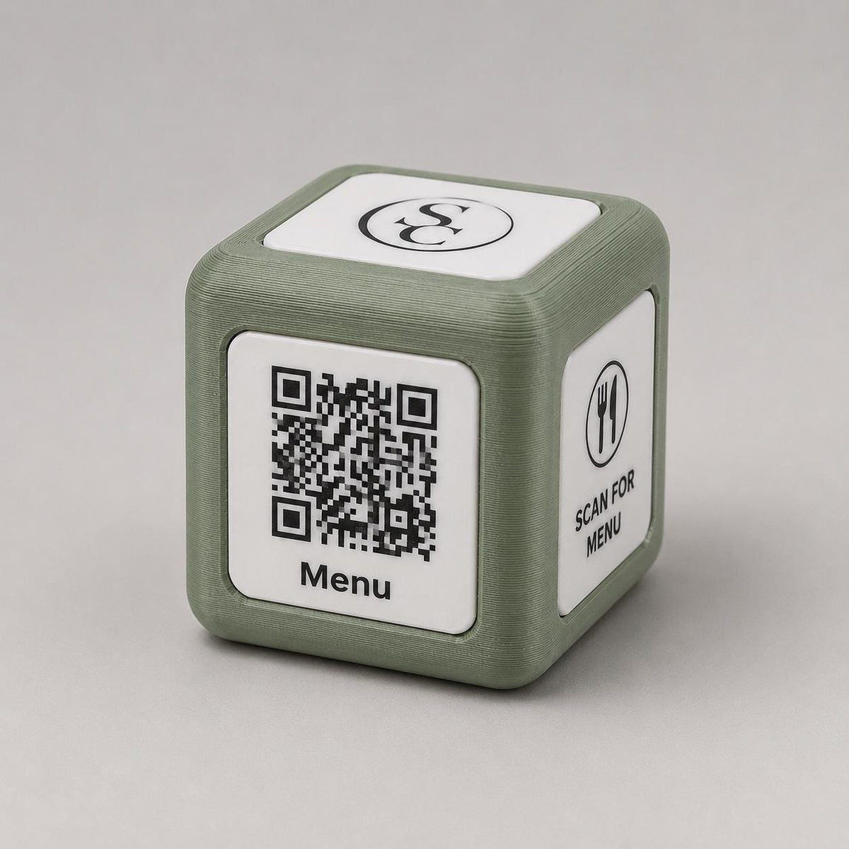 Cubetto nero Espositore QR Code Personalizzato | Menu Digitale, Social Media, Wi-Fi | Stampa 3D e Incisione Laser | Per Ristoranti, Bar