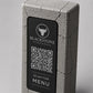 Totem stand qr cemento e rame Espositore QR Code Personalizzato | Effetto cemento Menu Digitale, Social Media| Stampa 3D e Incisione
