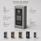 Totem stand qr cemento e nero Espositore QR Code Personalizzato | Effetto cemento Menu Digitale, Social Media| Stampa 3D e Incisione