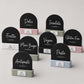Pack Cartellini Buffet Riscrivibili ad Arco, Segnapiatto Lavagnetta in Plexiglass Nero Opaco e Stampa 3D, Accessori Colazione Hotel con Logo