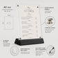 Portamenu in plexiglas intercambiabile. menu holder da Tavolo A5 Elegance – Con Base in Stampa 3D e Pannelli in Acrilico con viti sepolte