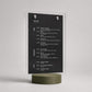 Porta Menu da Tavolo A5 – Base Stampata in 3D e Plexiglas Dai un tocco di design contemporaneo e originalità ai tavoli del tuo locale