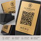 Qr code bianco acciaio Personalizzato ScanFrame Stand in Metallo Inciso per Ristorante e Bar Segnatavolo Menu Digitale Display QR 3d