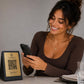 Qr code Nero acciaio elegante Personalizzato ScanFrame Stand in Metallo Inciso per Ristorante e Bar Segnatavolo Menu Digitale Display QR 3d