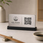 QR Code da tavolo ottone abs Personalizzato in Plexiglass Oro e Nero | Segnaposto Ristorante Elegante | Menu Digitale per Tavolo Menu