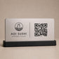 QR Code da tavolo ottone oro abs Personalizzato in Plexiglass Oro e Nero | Segnaposto Ristorante Elegante | Menu Digitale per Tavolo Menu