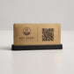 QR Code da tavolo acciaio oro abs Personalizzato in Plexiglass Oro e Nero | Segnaposto Ristorante Elegante | Menu Digitale per Tavolo Menu