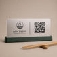 QR Code da tavolo ottone oro abs Personalizzato in Plexiglass Oro e Nero | Segnaposto Ristorante Elegante | Menu Digitale per Tavolo Menu
