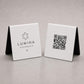 QR Code cavalierino in abs effetto bianco Personalizzato | Segnaposto Ristorante Elegante | Menu Digitale Menu Cavaliere qr
